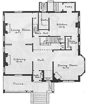 Schematic of a model home floor plan
